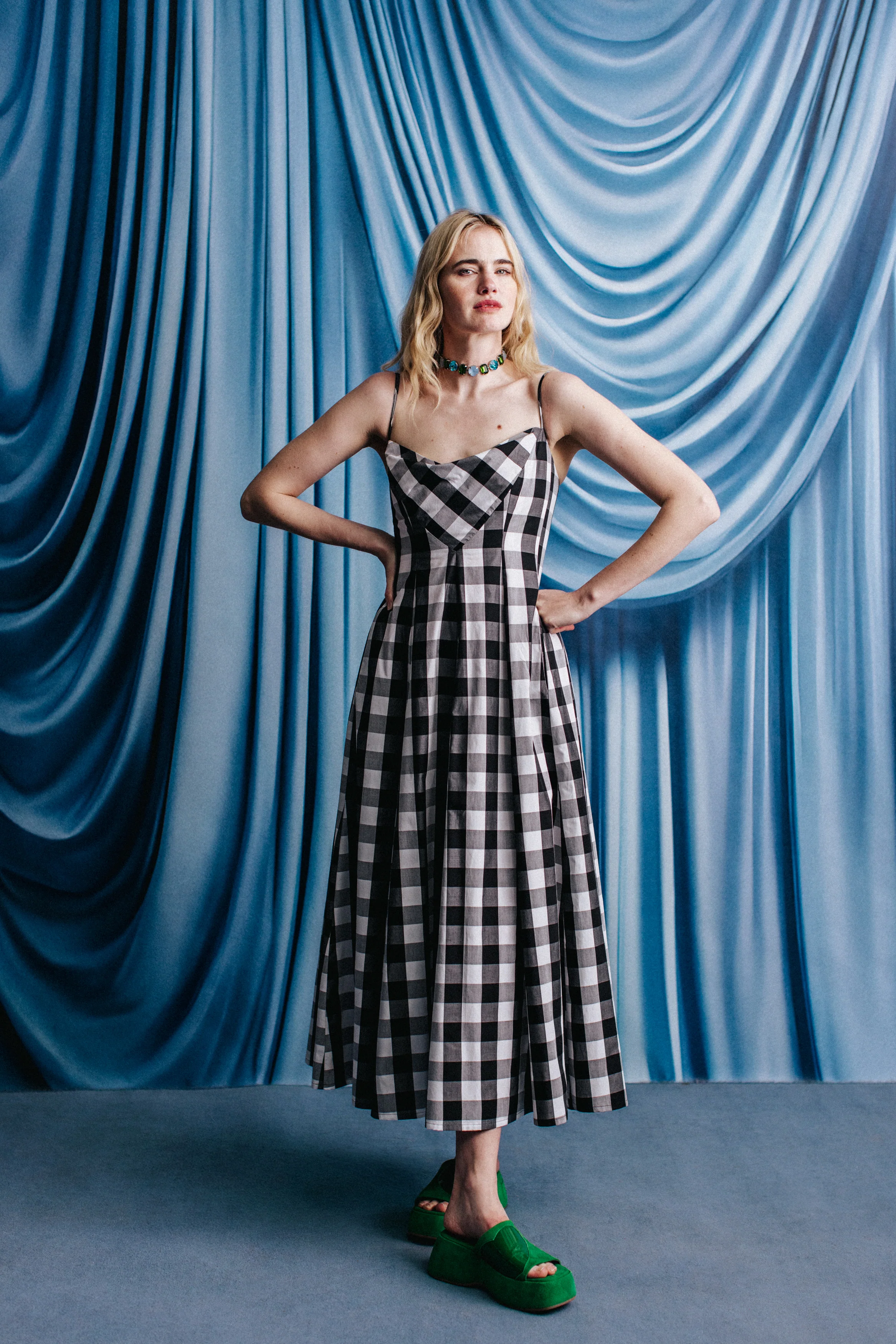 ROBE VERONE VICHY NOIR & BLANC - Image 5