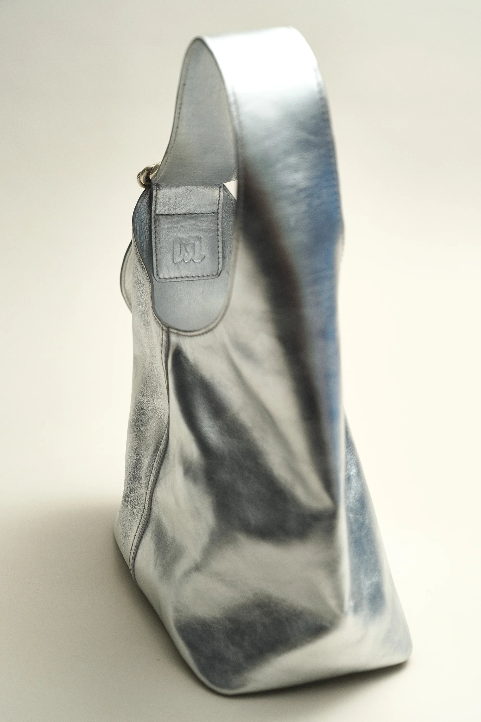 SAC GABY EN CUIR ARGENTE - Image 9