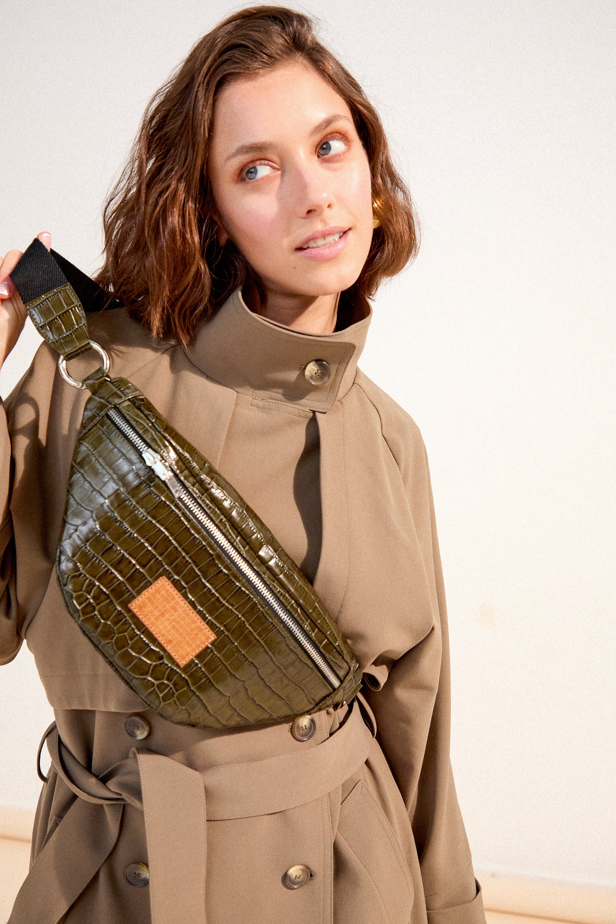 SAC GLORIA CUIR EFFET CROCO - Image 3