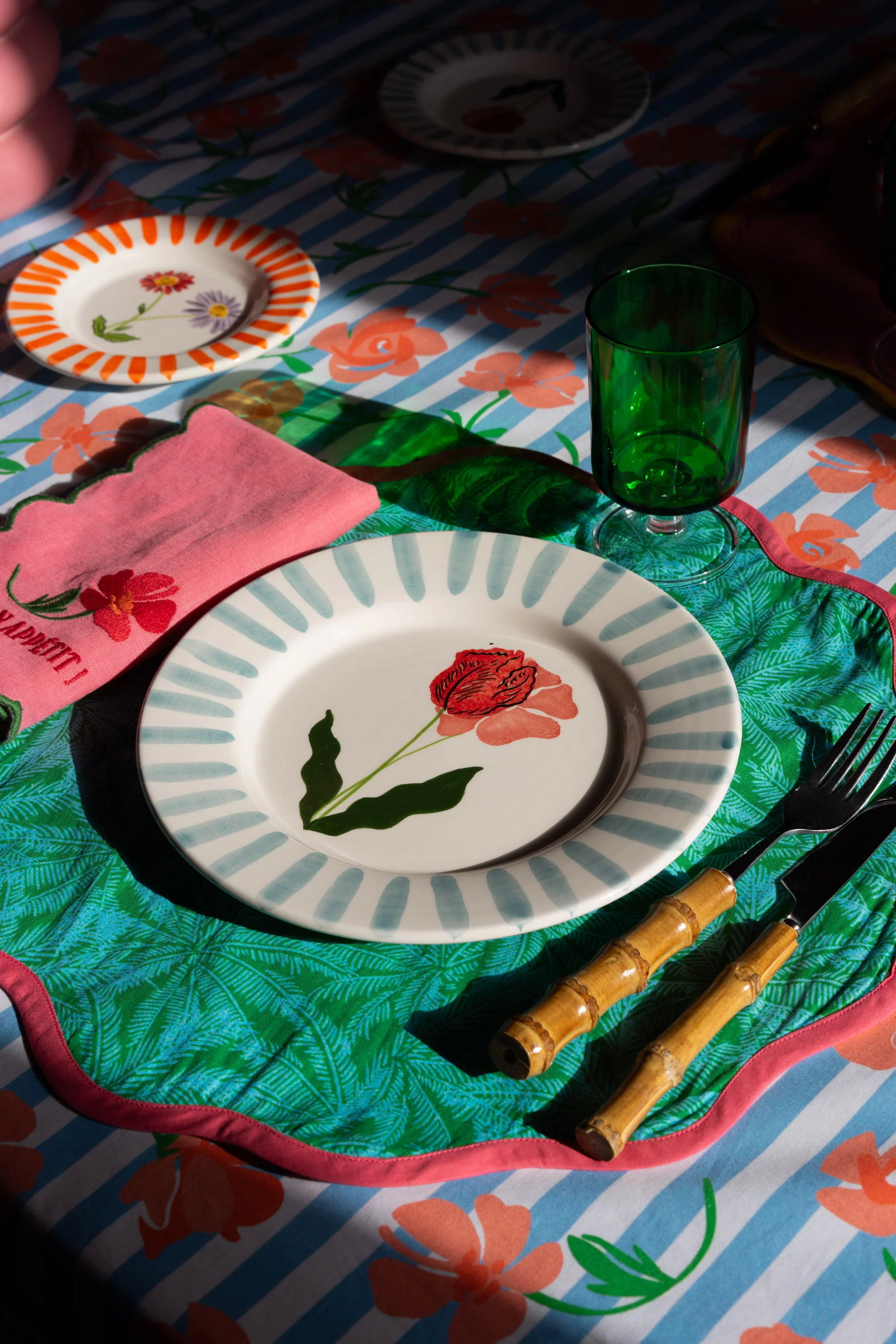 SET DE TABLE JASPER BLUE & GREEN - Image 4