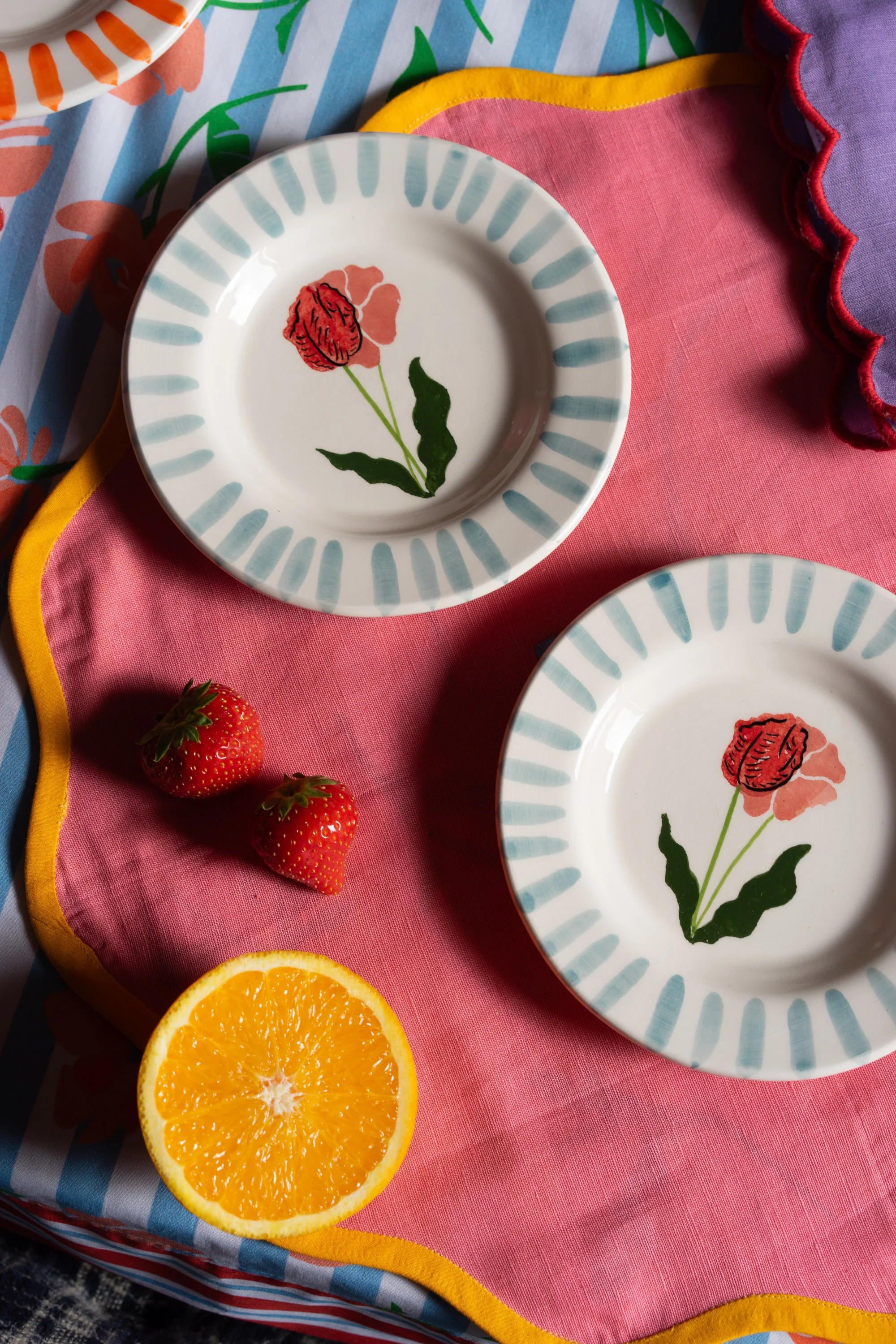 SET DE TABLE JASPER PINK & ORANGE - Image 3
