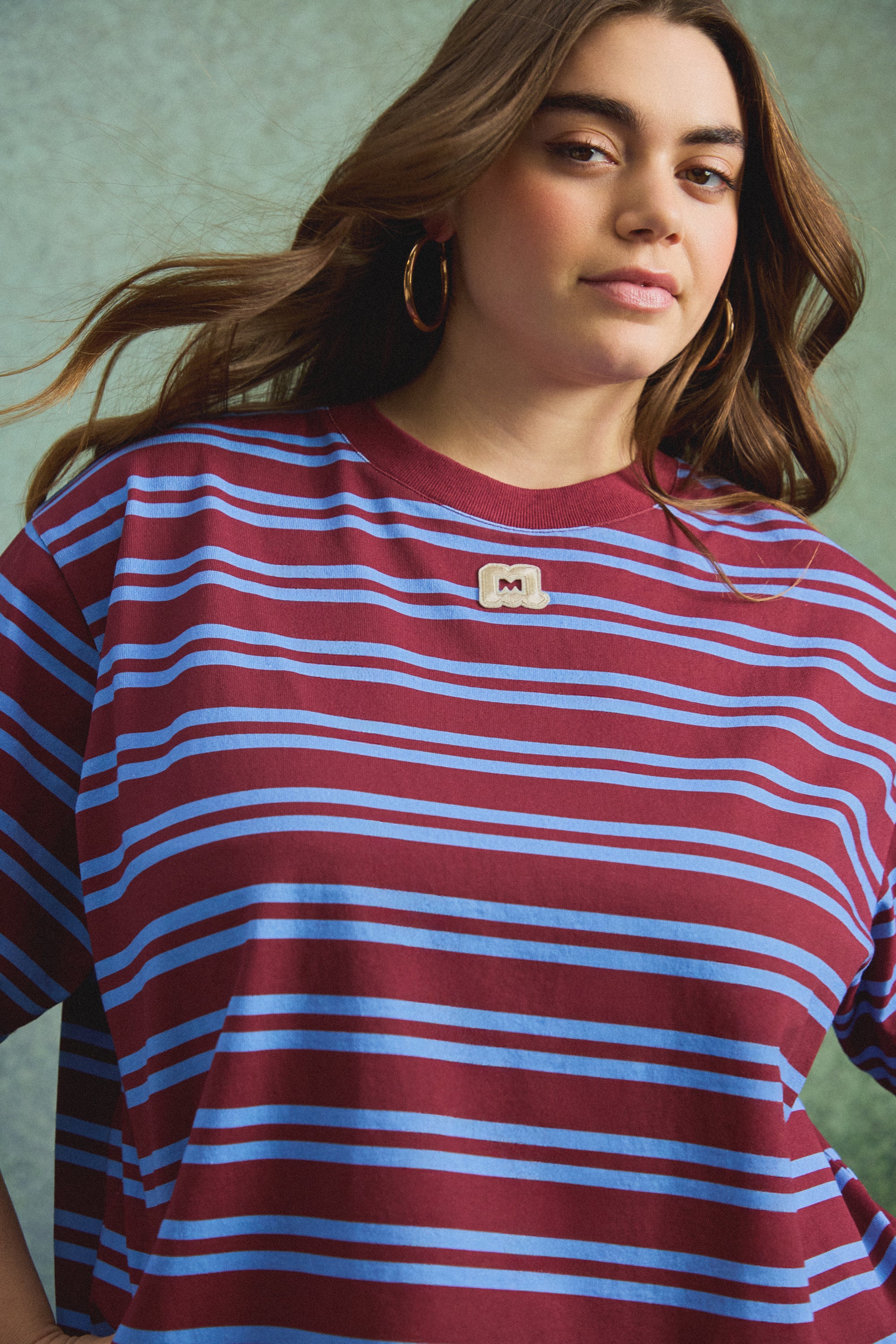 T-SHIRT STAN RAYURES CABERNET - Image 4