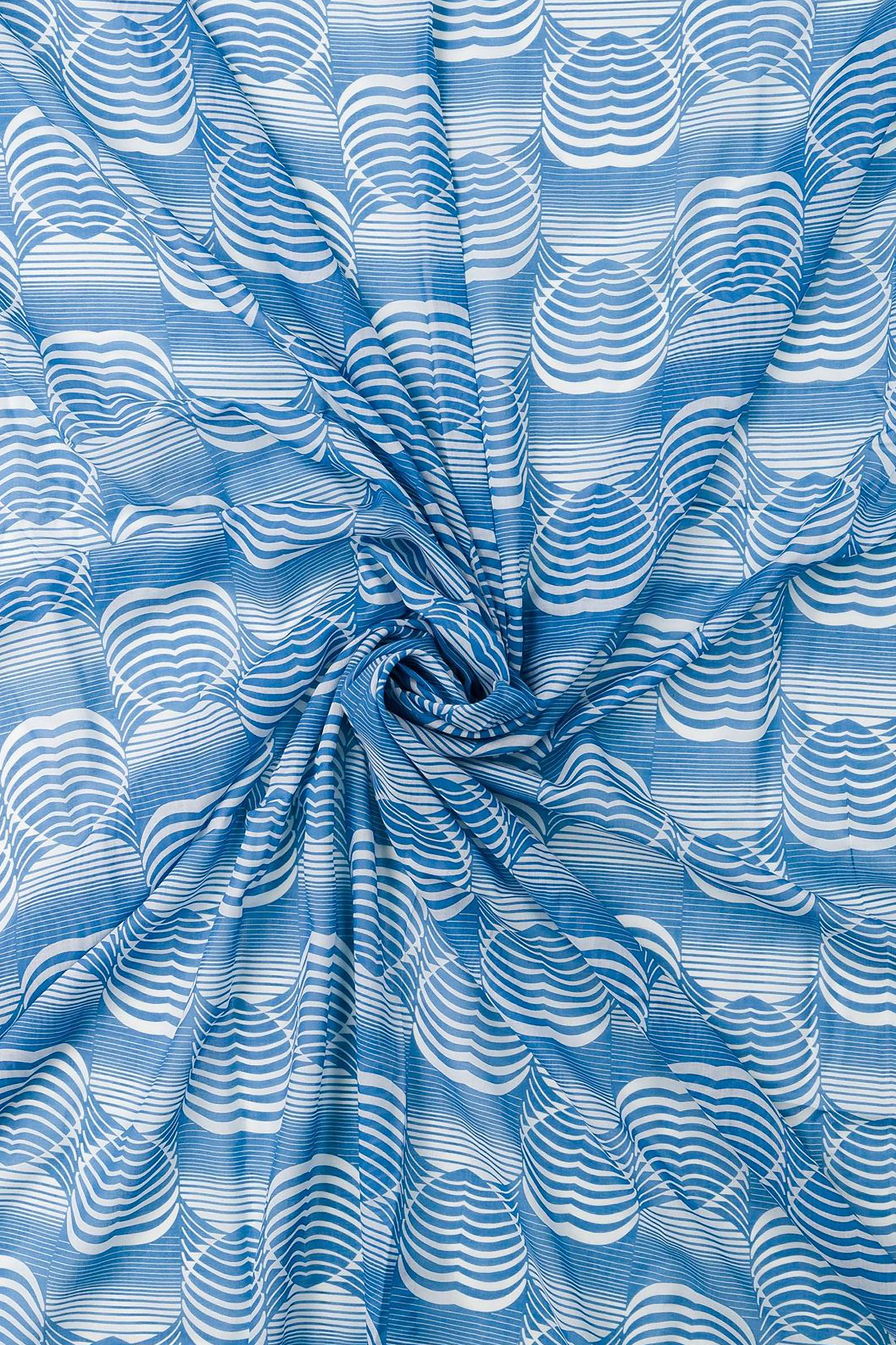 TISSU COEURS BLEUS