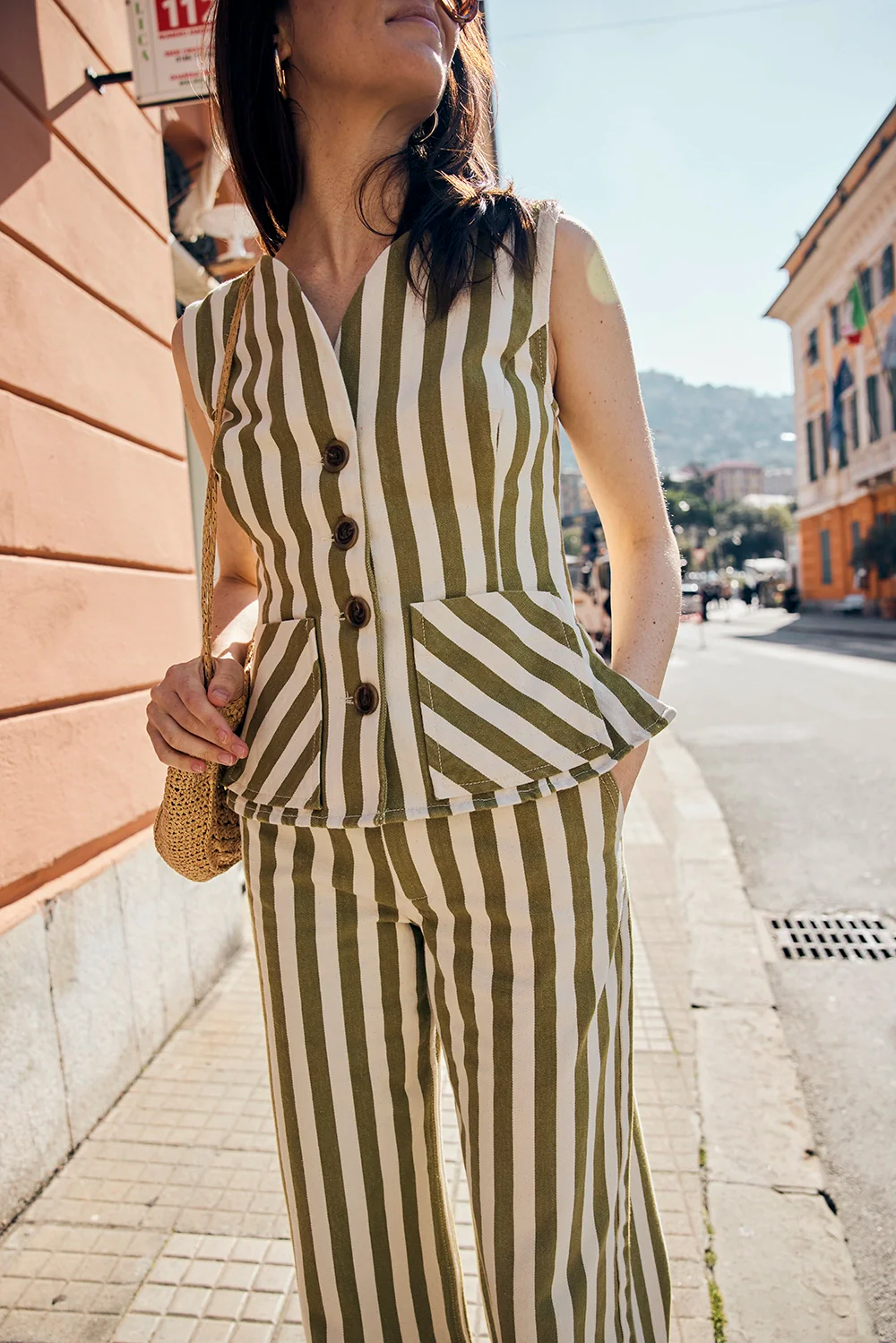 TOP FABIO PISTACCIO STRIPES - Image 7