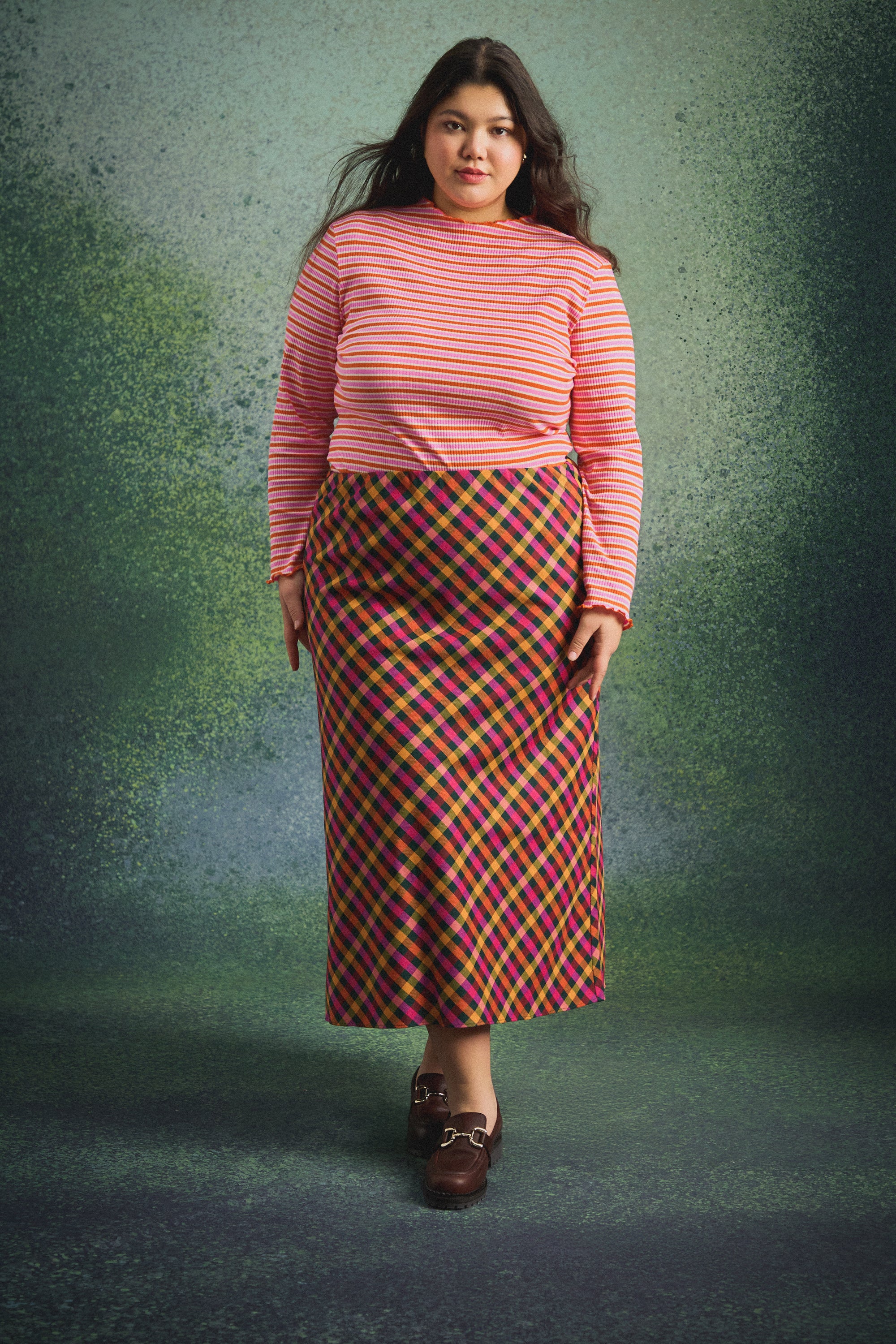 TOP FIFI RAYURE ORANGE ET ROSE - Image 3