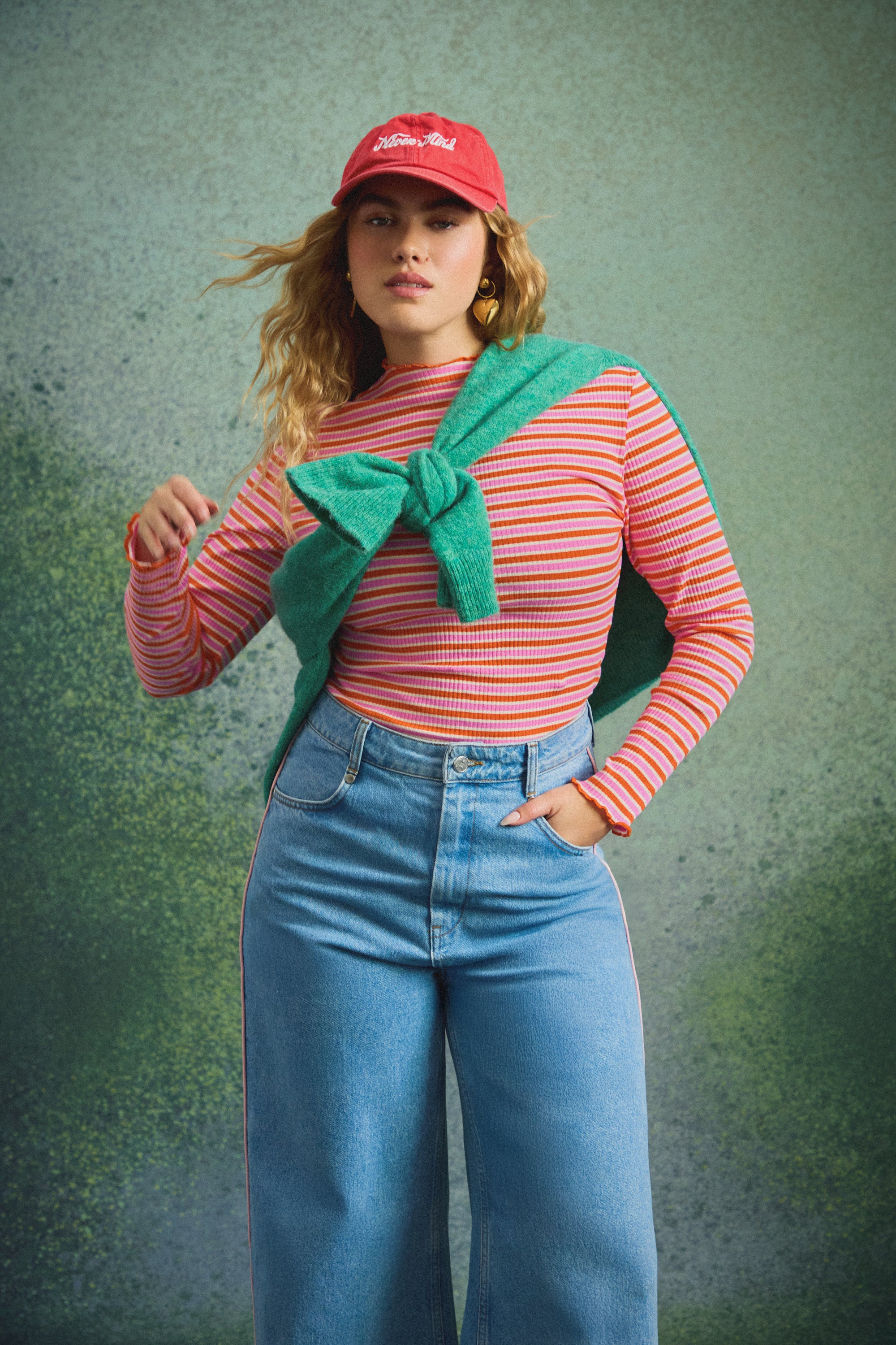 TOP FIFI RAYURE ORANGE ET ROSE - Image 4