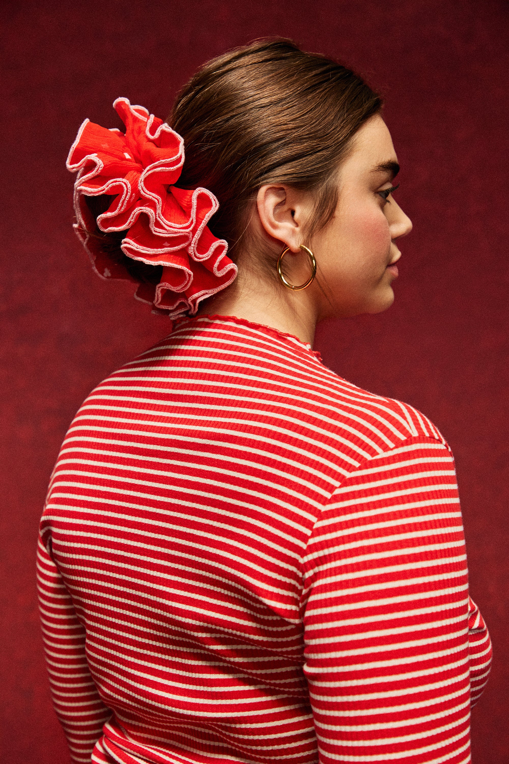 TOP FIFI RAYURE ROUGE - Image 4