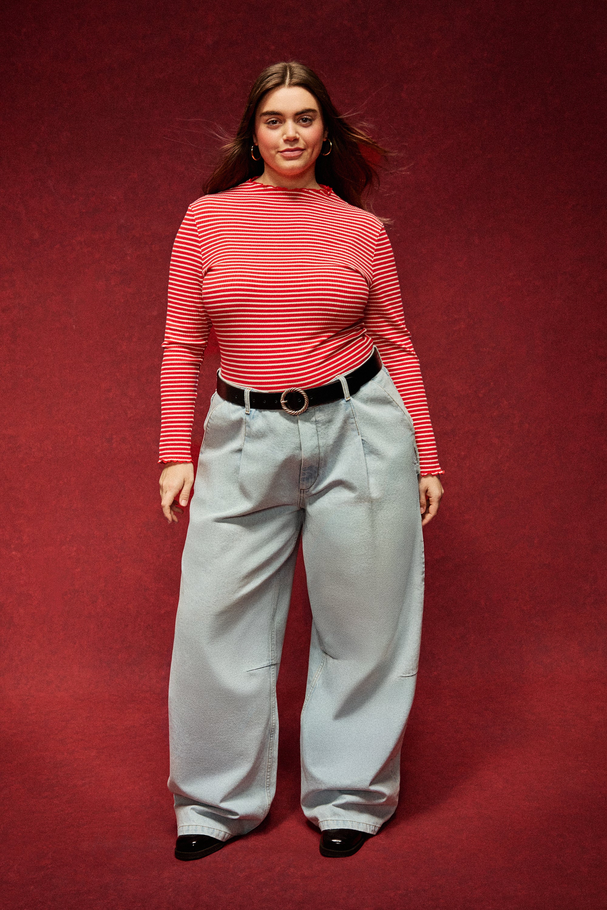 TOP FIFI RAYURE ROUGE - Image 5
