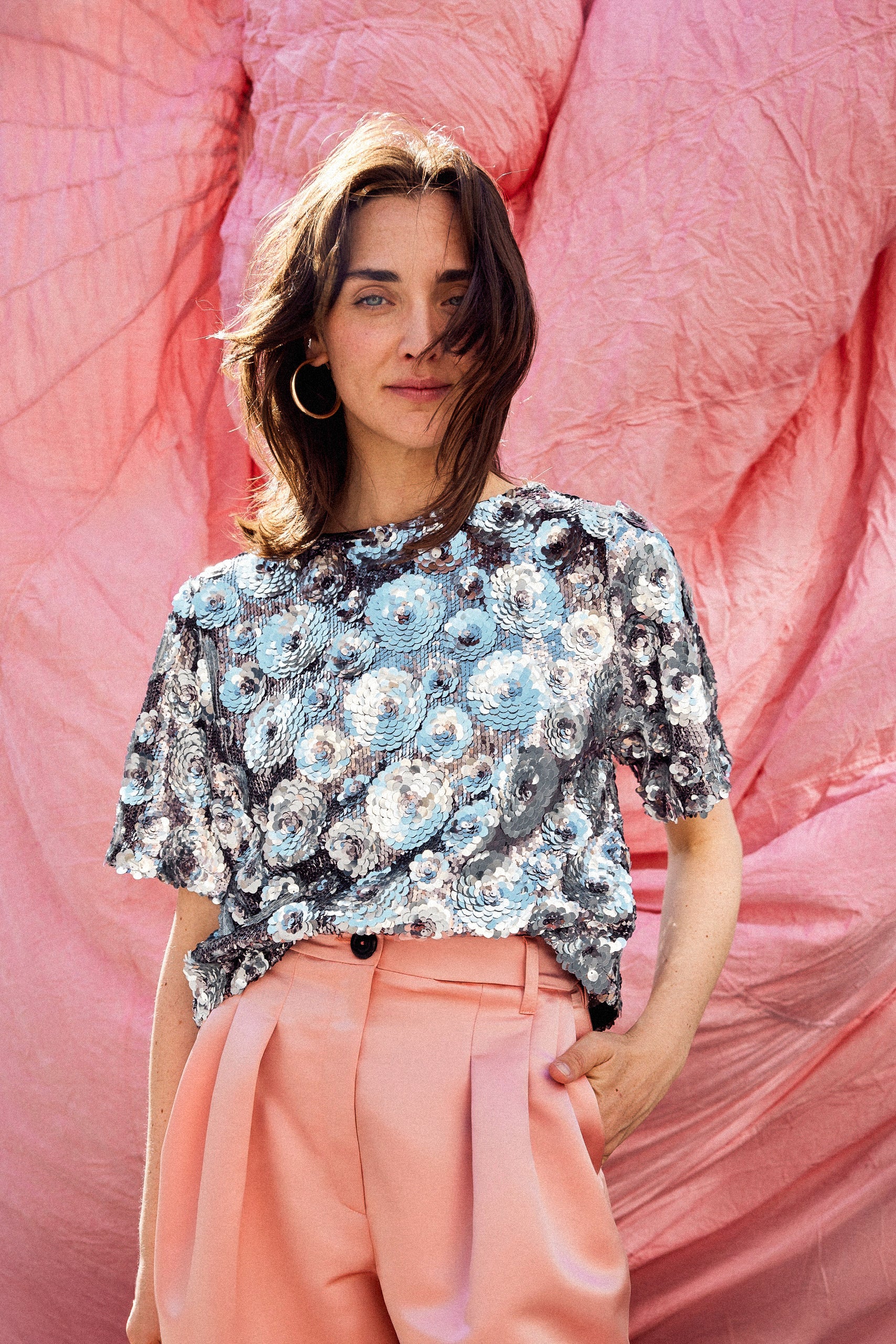 TOP SONIA SEQUINS FLEURS - Image 6