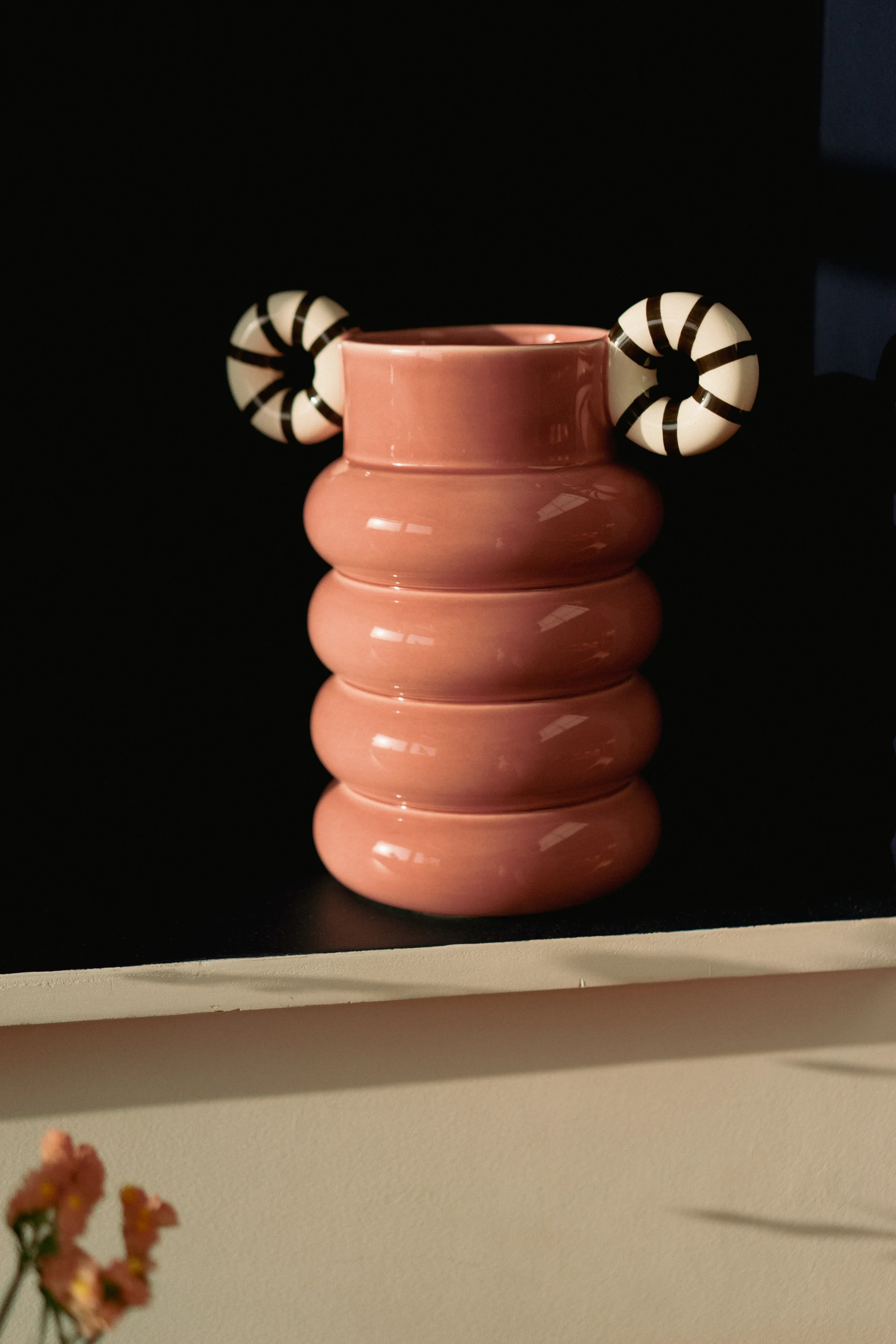 VASE ALLISTAIR PINK STRIPES - Image 3