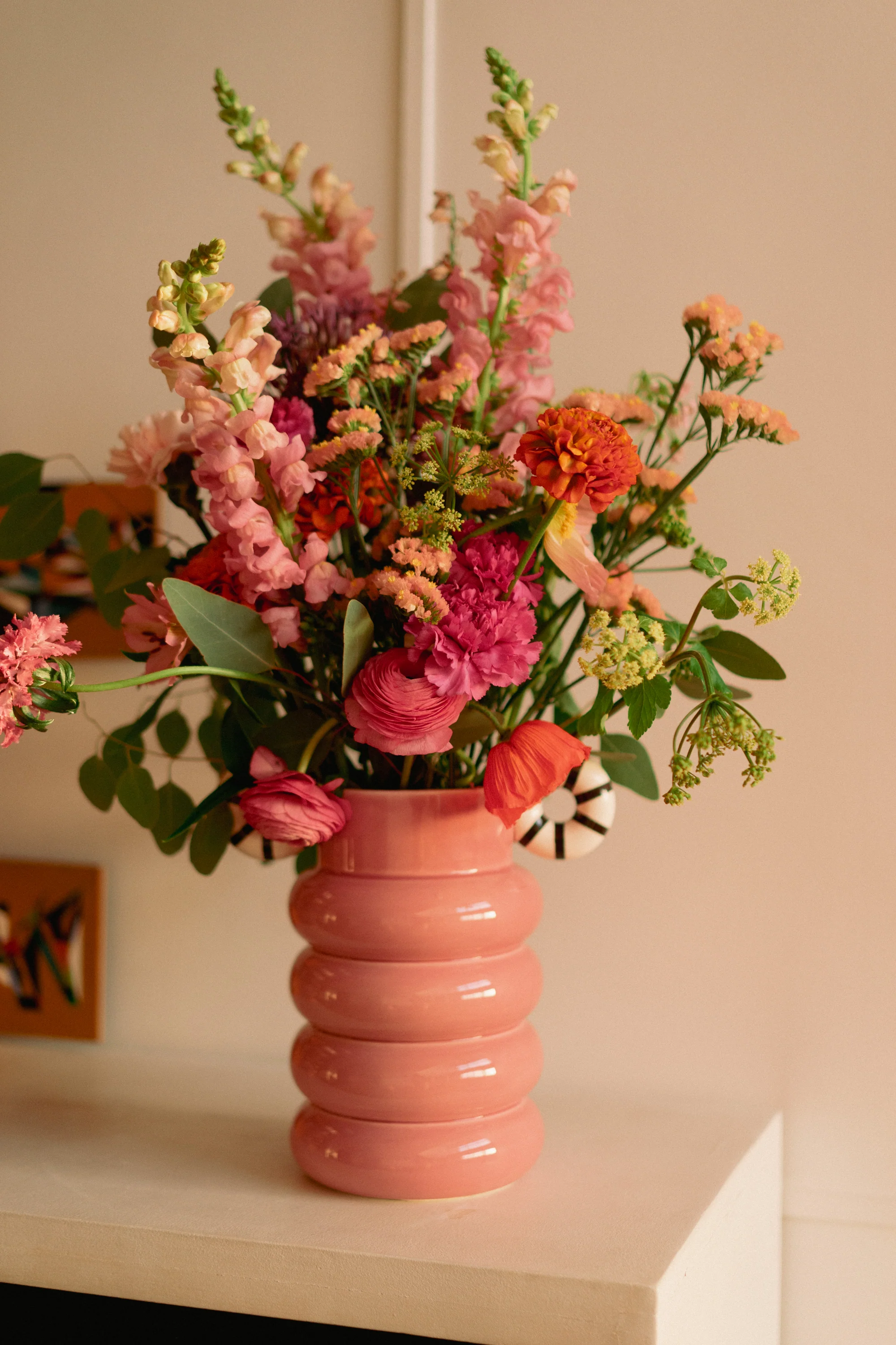 VASE ALLISTAIR PINK STRIPES - Image 5