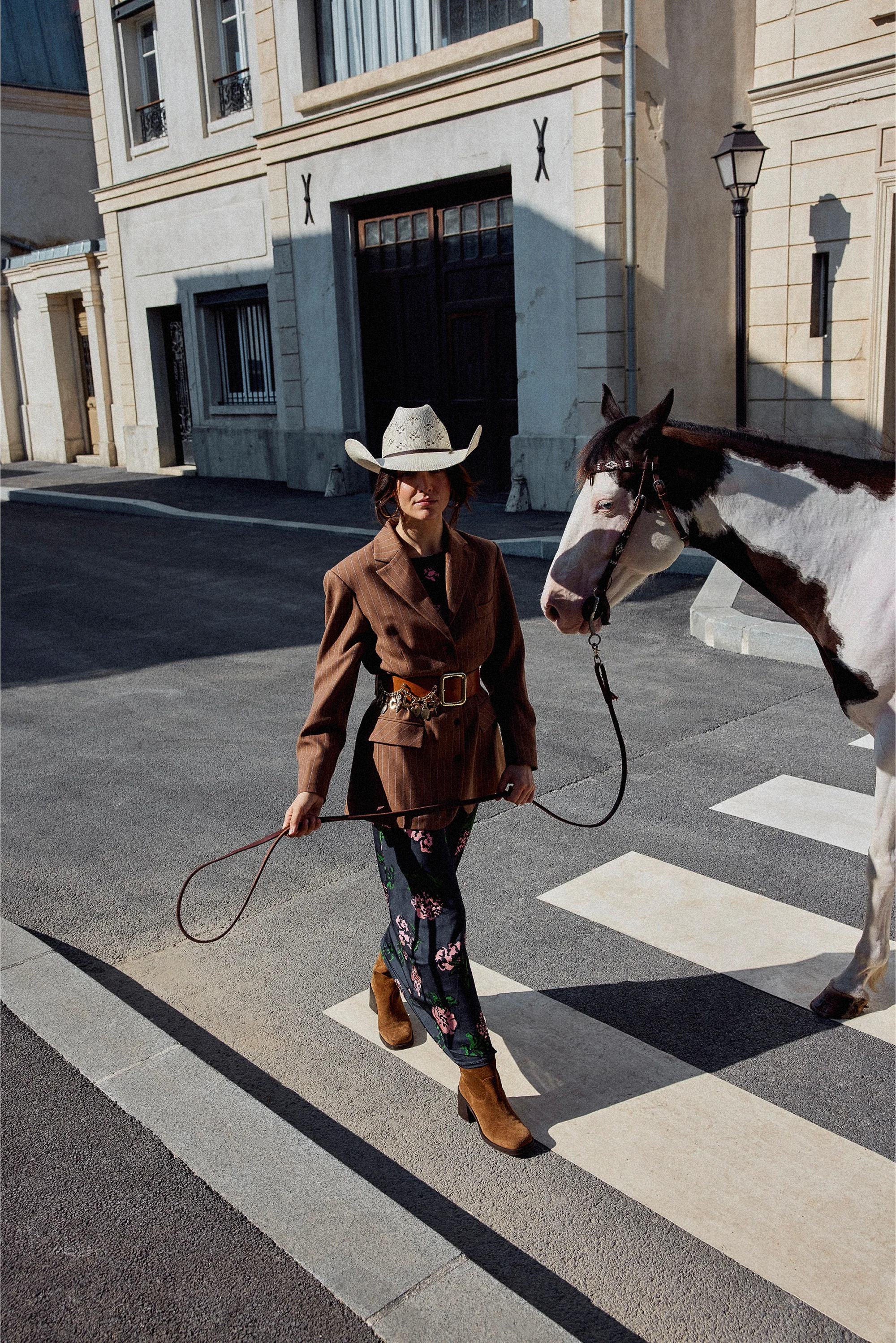 VESTE DAN MARRON RAYURES BLEUES - Image 5