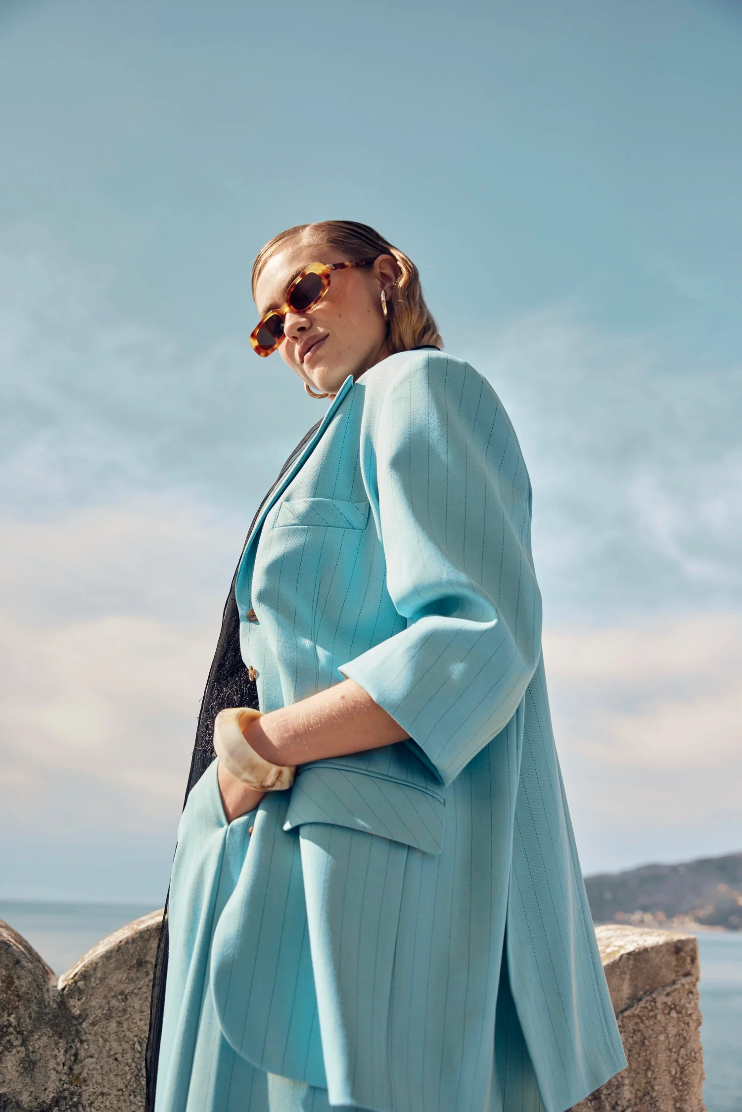 VESTE DAN RAYURE BLEU - Image 4