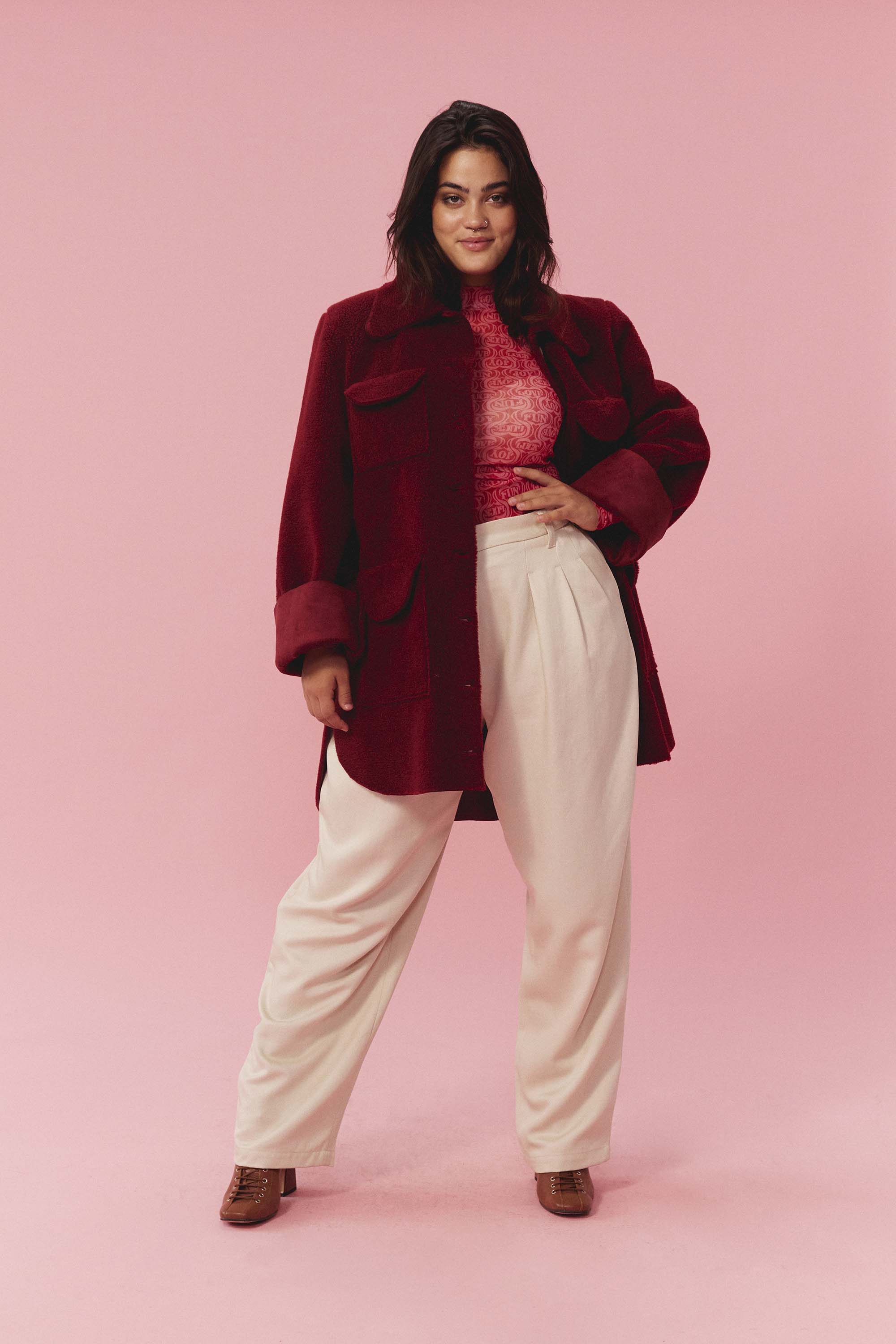 VESTE GABIN MOUMOUTE BORDEAUX - Image 5