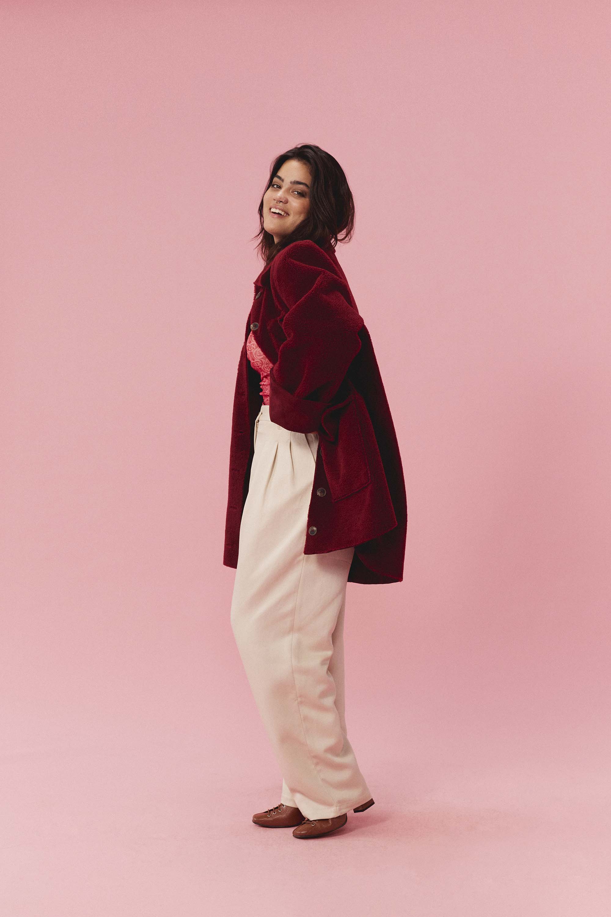 VESTE GABIN MOUMOUTE BORDEAUX - Image 6