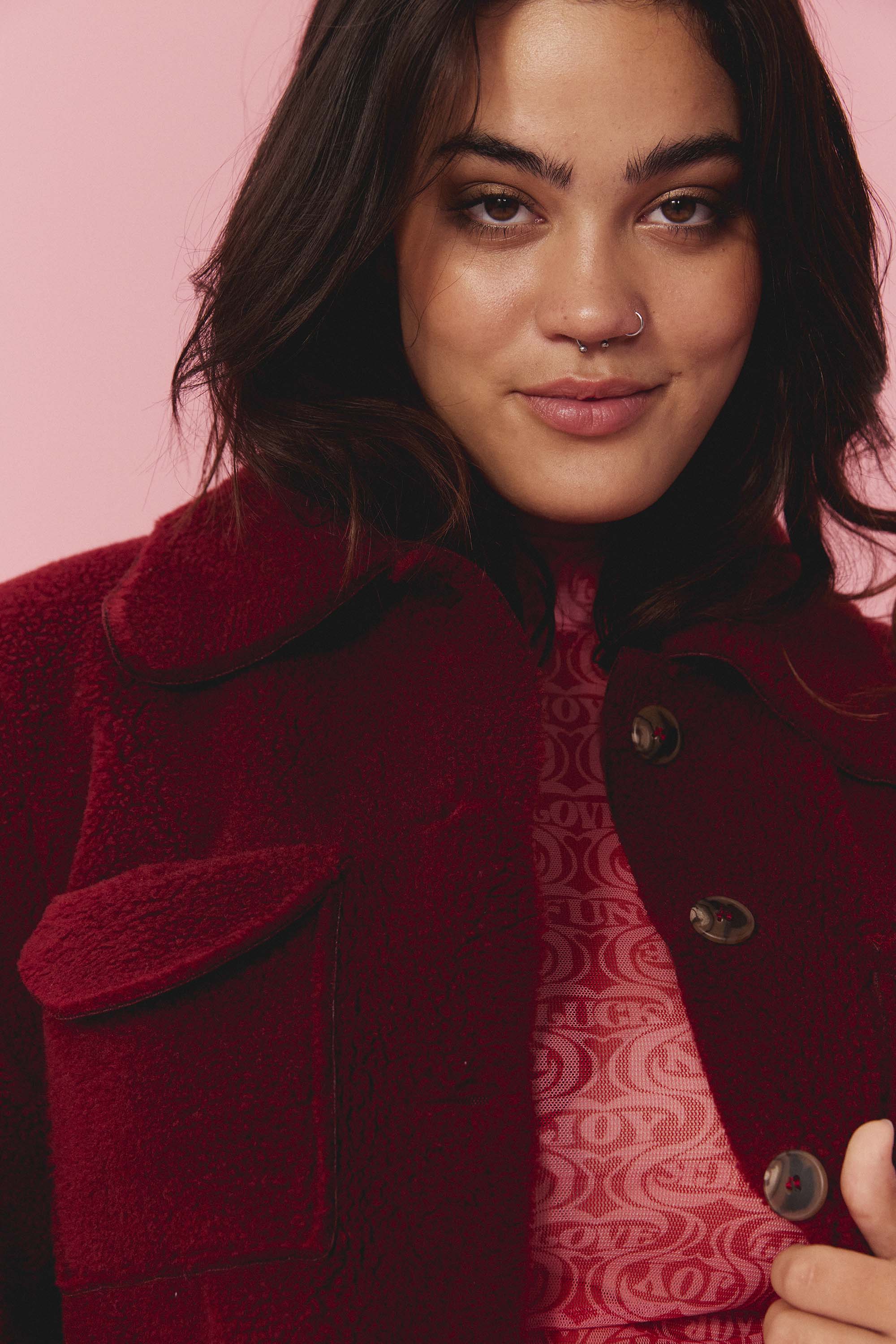 VESTE GABIN MOUMOUTE BORDEAUX - Image 7