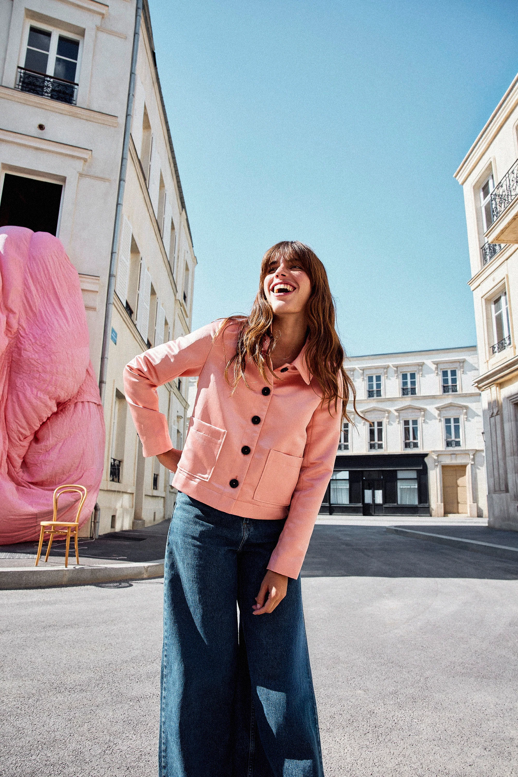 VESTE SUZETTE SATIN ROSE - Image 4