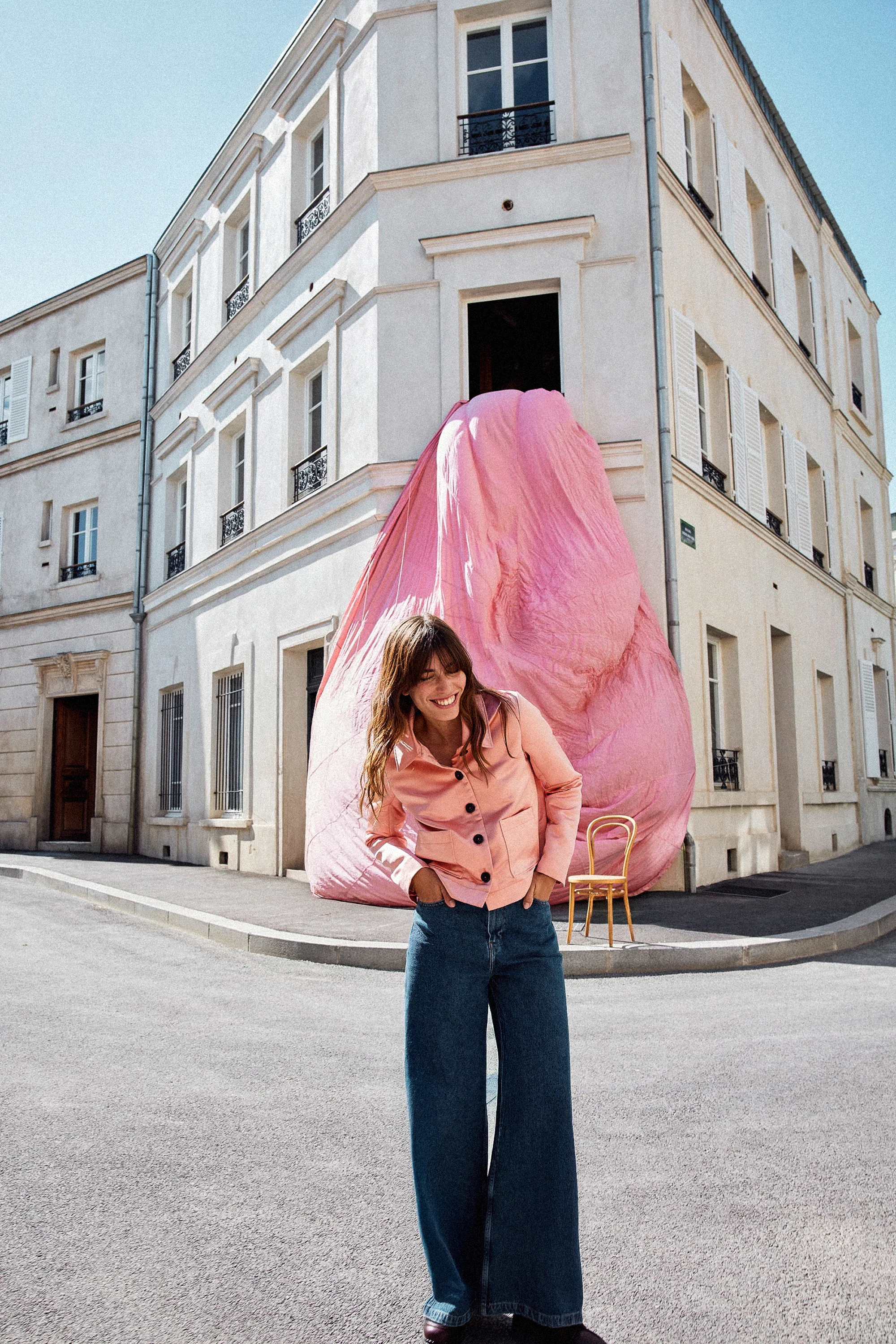 VESTE SUZETTE SATIN ROSE - Image 5