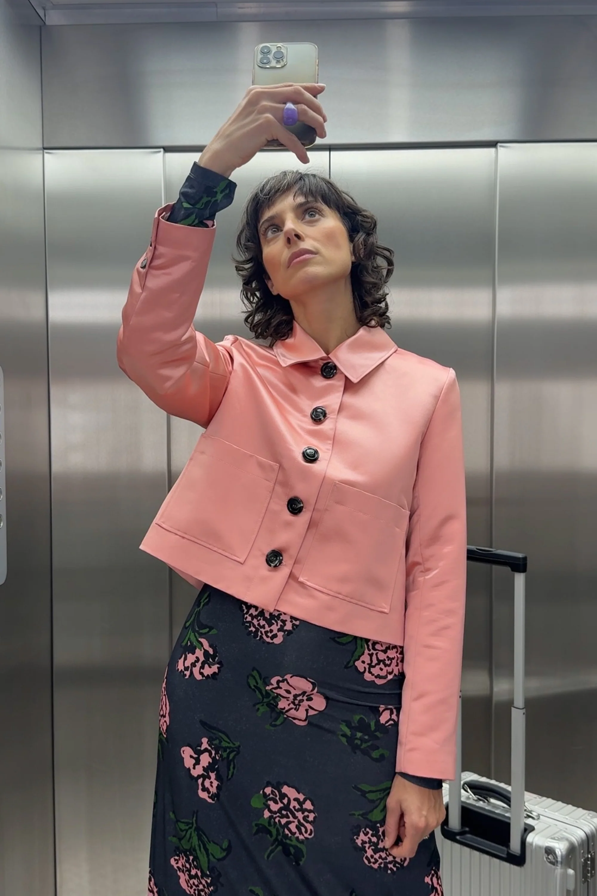 VESTE SUZETTE SATIN ROSE - Image 6