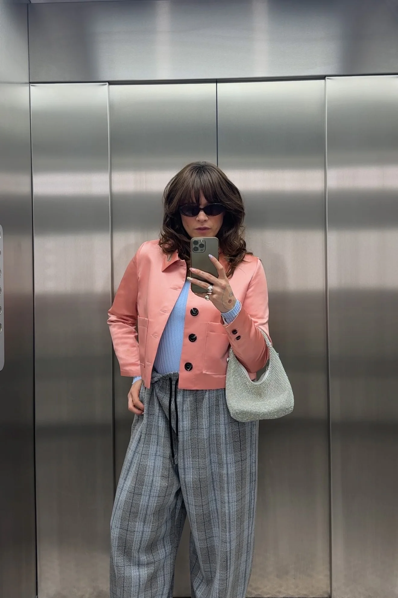 VESTE SUZETTE SATIN ROSE - Image 7