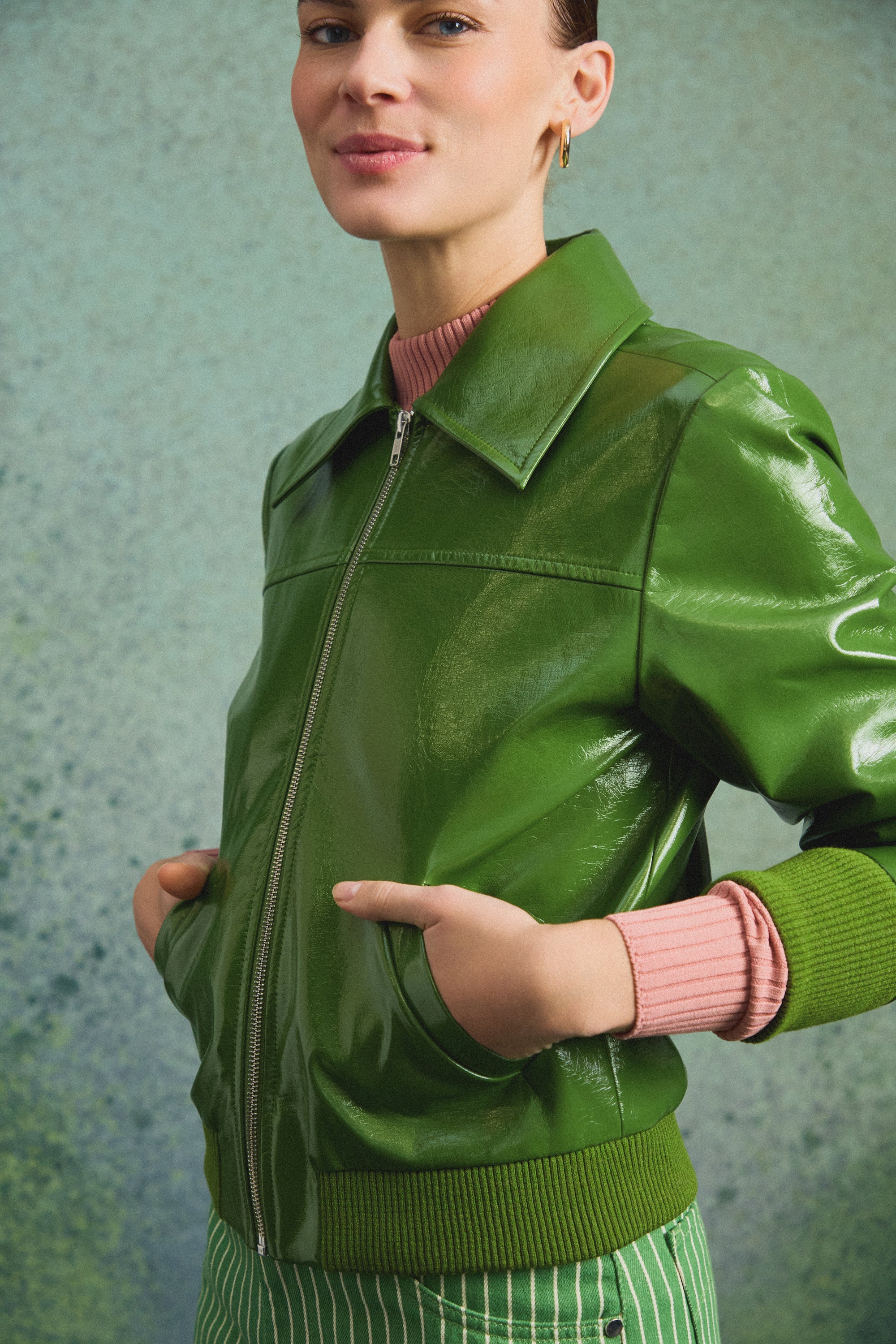 VESTE WILLY VINYLE OLIVE - Image 7