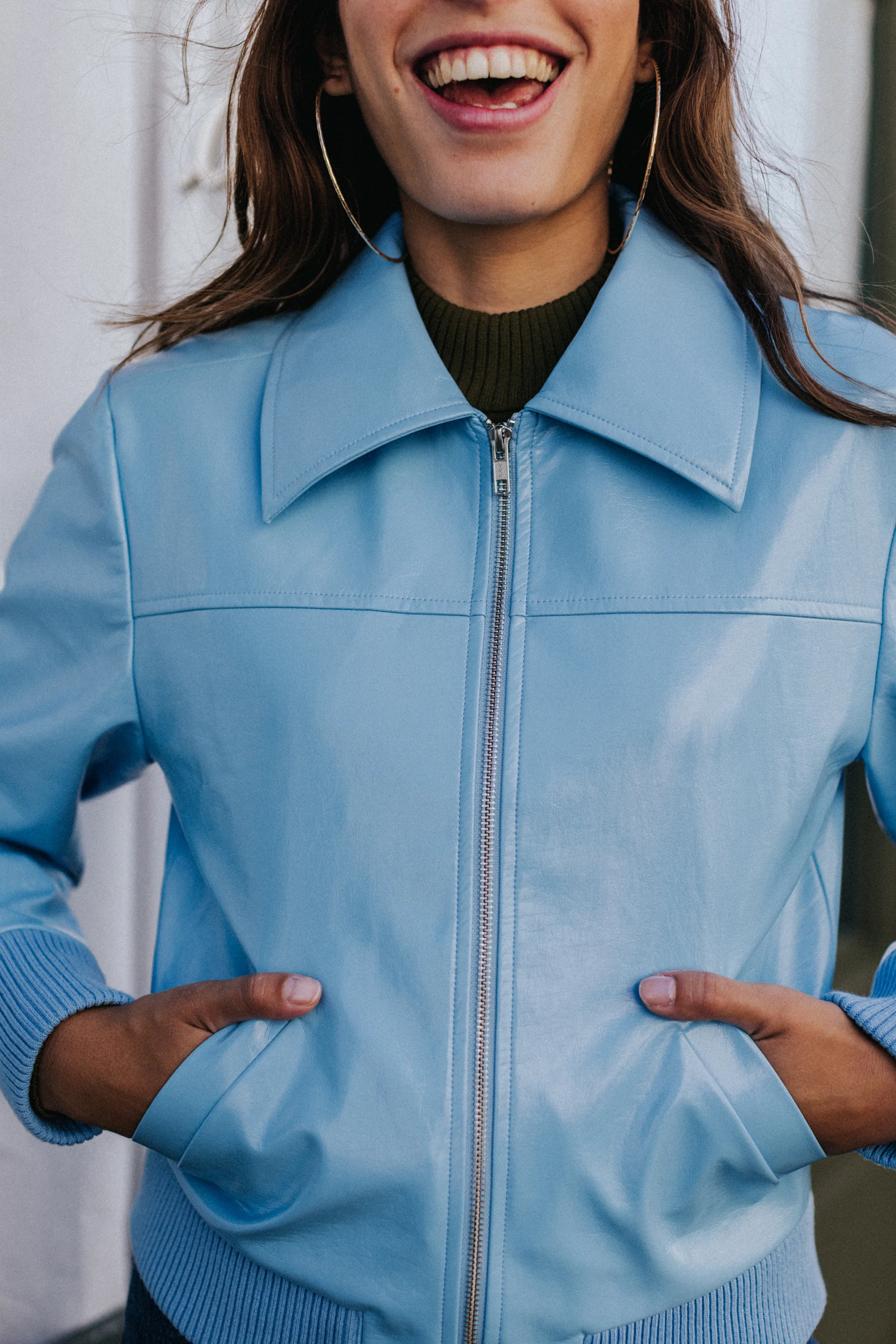 VESTE WILLY VINYLE BLEU - Image 3